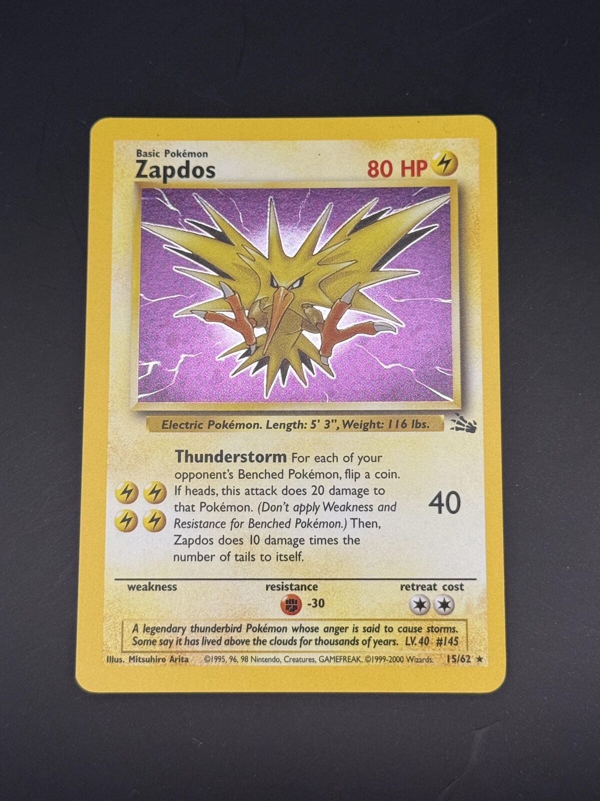 Zapdos - 15/62 (Cosmos Holo) – Miscellaneous Cards & Products #015/062